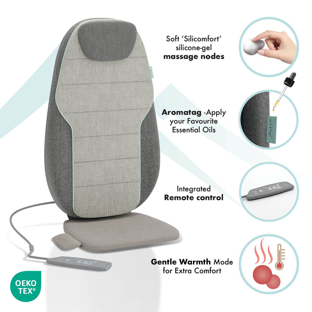 ZEN Atlas Massage Nodes, Aromatag, Remote Control and Gentle Warmth Function